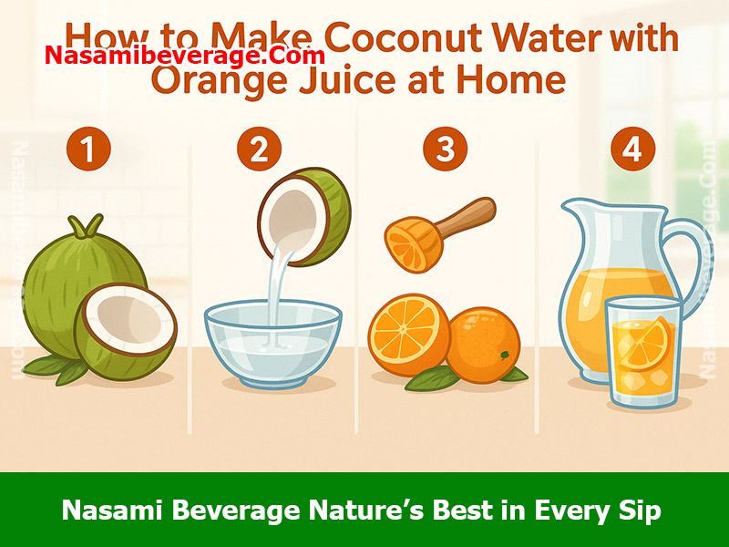coconut water with orange juice Coconut Water with Orange Juice
