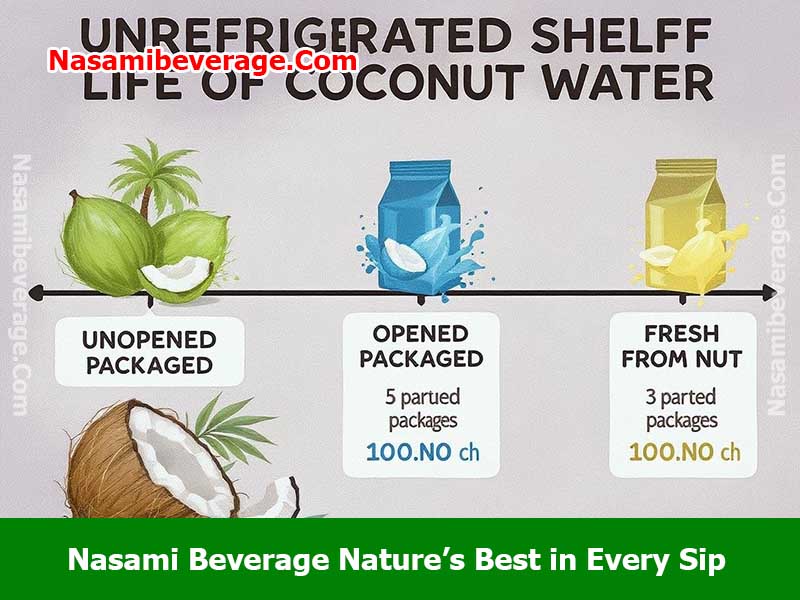 How long does coconut water last unrefrigerated