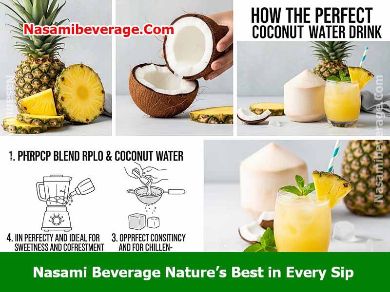 Mix coconut water and pineapple