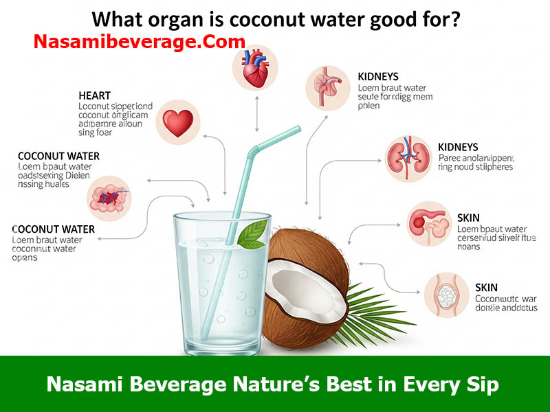 What organ is coconut water good for