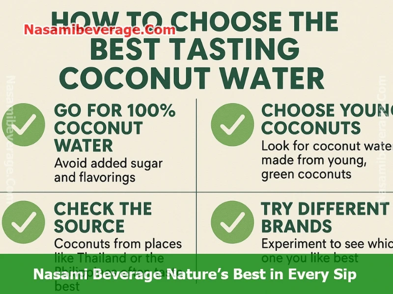 How to choose the best tasting coconut water