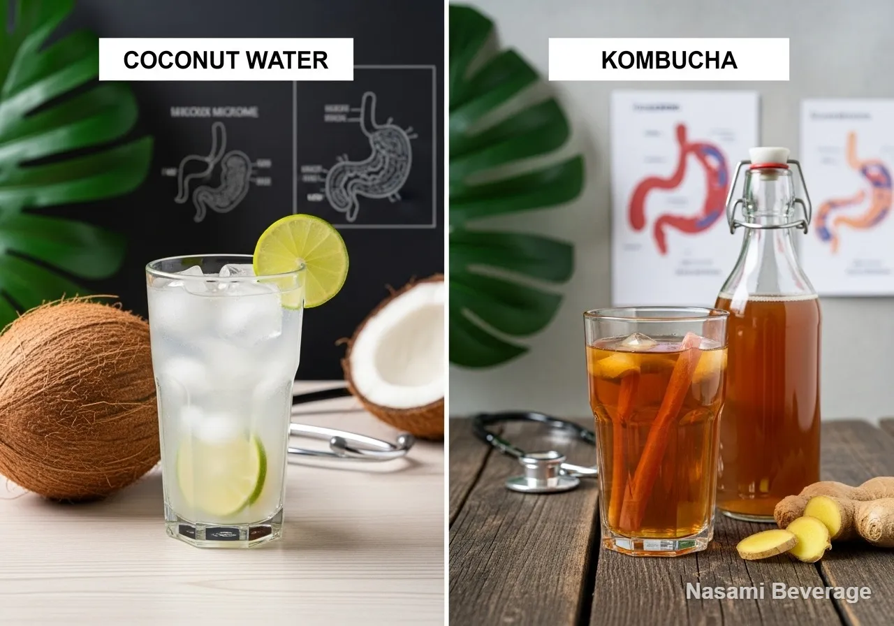 coconut water vs kombucha for gut health Coconut Water vs Kombucha for Gut Health