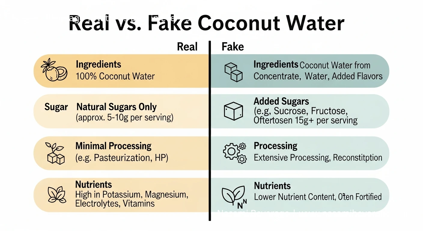 Real vs. Fake Coconut Water