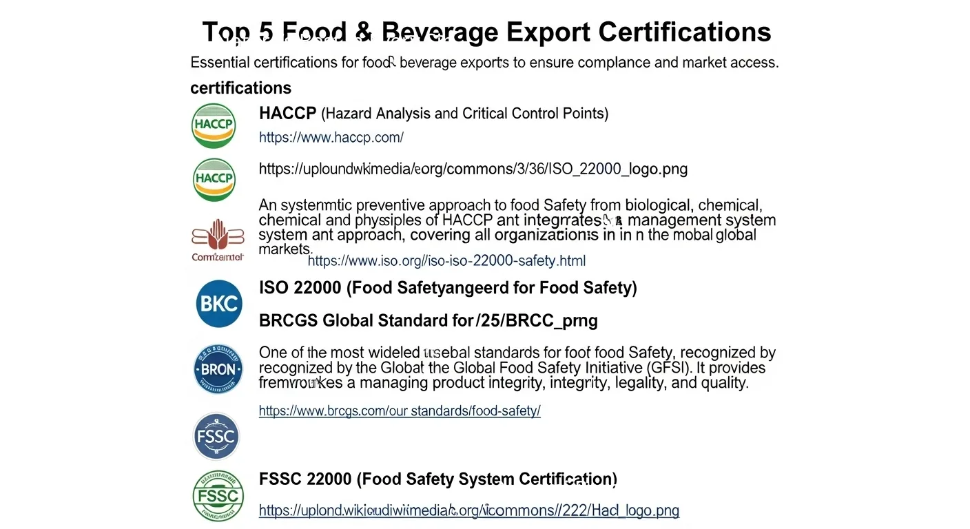 Top 5 Food and Beverage Certifications That Exporters Need