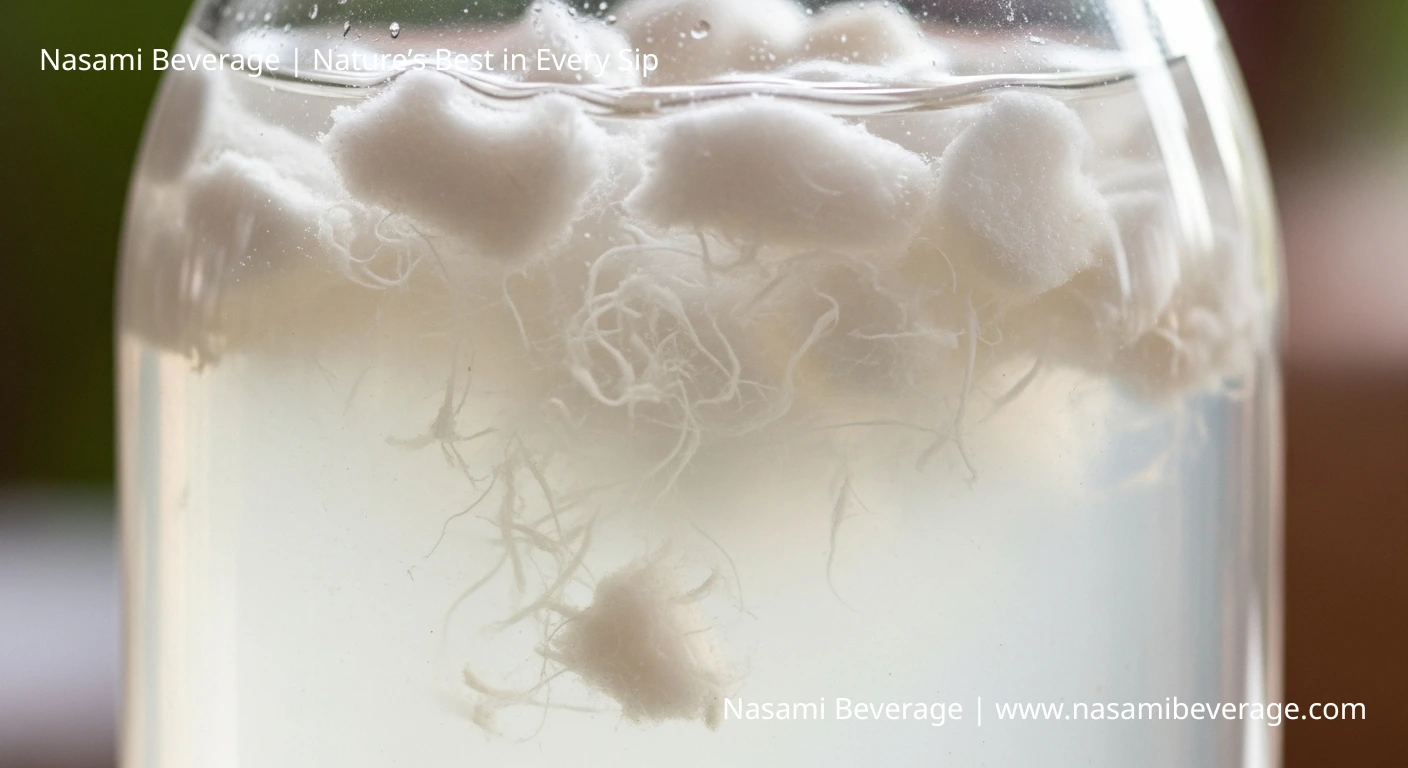 White Flakes in Coconut Water