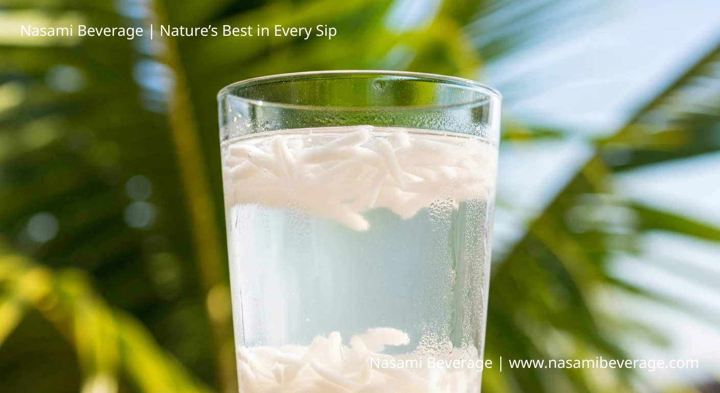 White Flakes in Coconut Water
