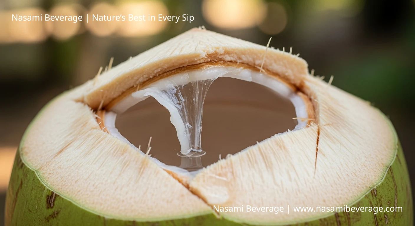 White Flakes in Coconut Water