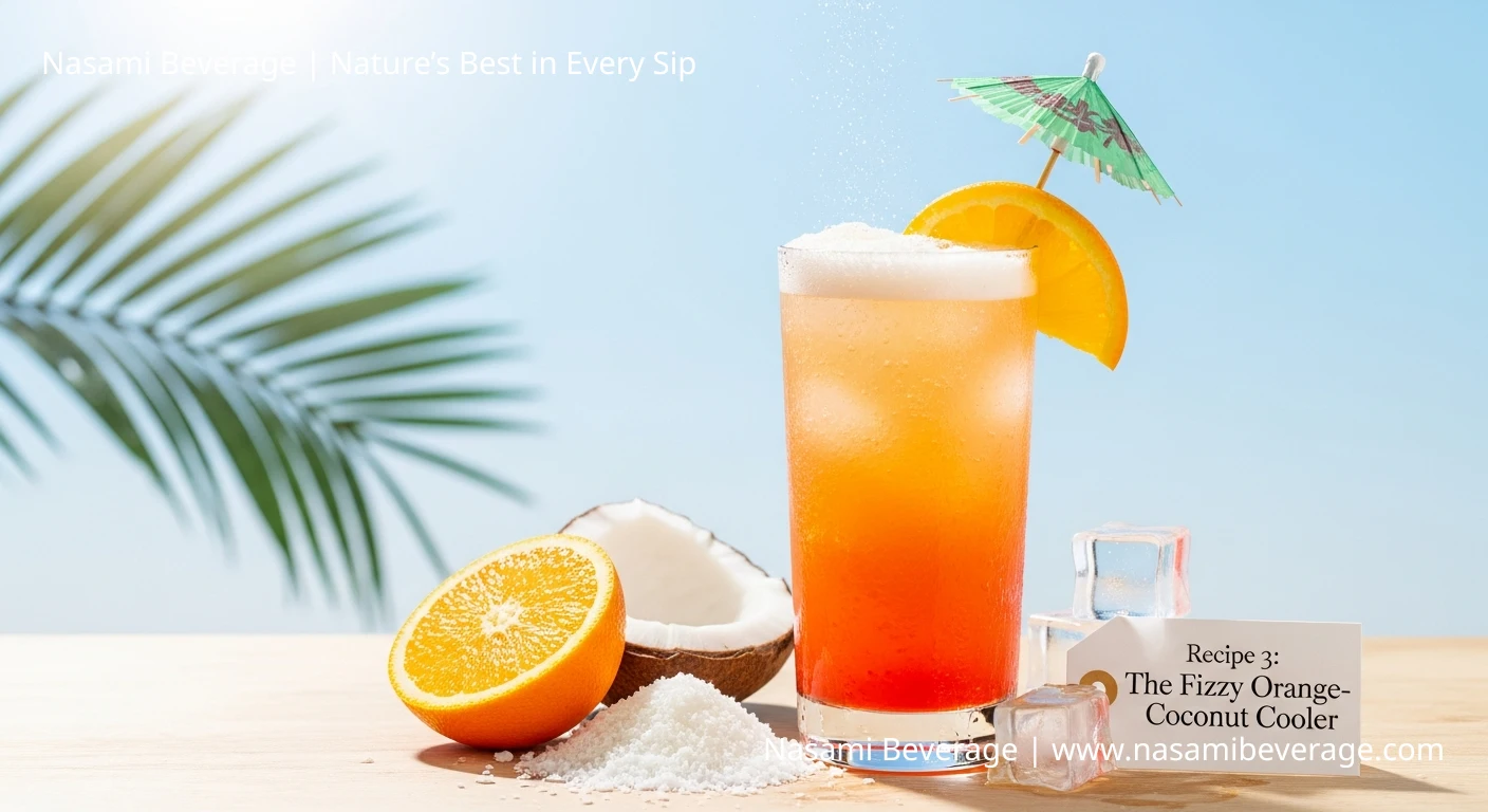 coconut water with orange Coconut Water with Orange